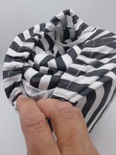 Premium Duvet Cover Set King Size White/Black Stripe