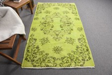 3,7x6,6 ft Turkish Rug, Vintage Area Rug, Gre...