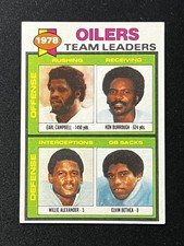 1979 Topps #301 Earl Campbell / Ken Burrough / Willie Alexander / Elvin Bethea