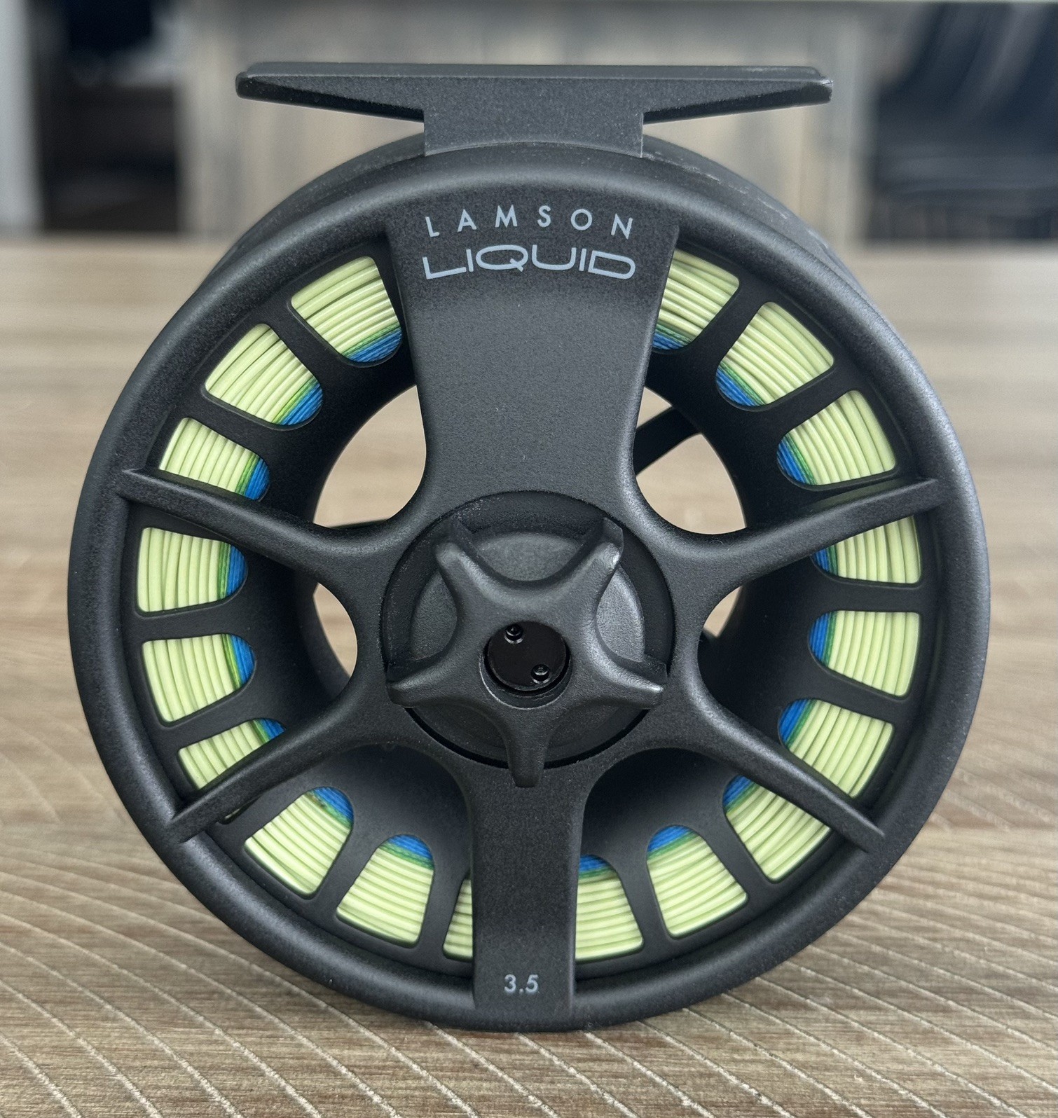 Unused Lamson Liquid -7+ Wt (3.5) Fly Reel w/New Rio Fly Lin