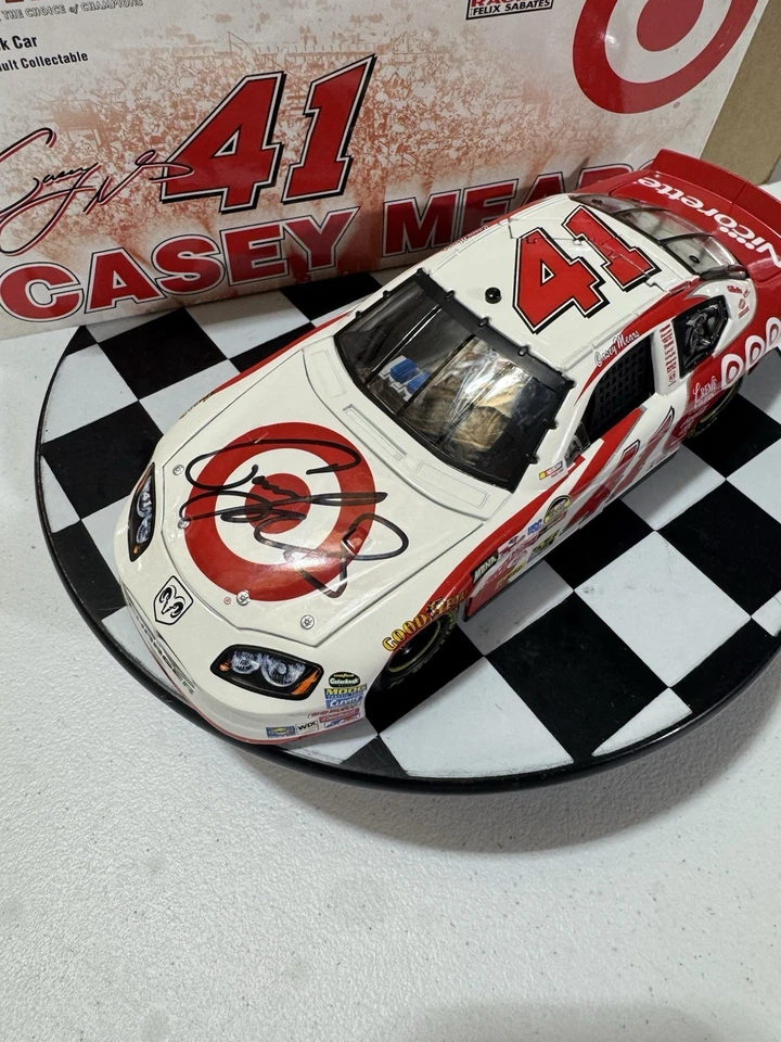 RARO* Autografiado Casey Mears #41 Target 2005 1/24 NASCAR Diecast Foto 4 de 4