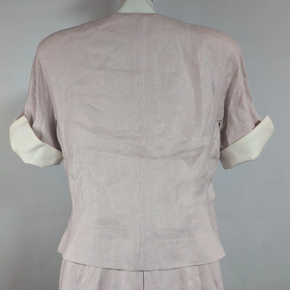 Chaqueta y falda rosa Christian Dior mangas enrollables talla S Foto 4 de 4