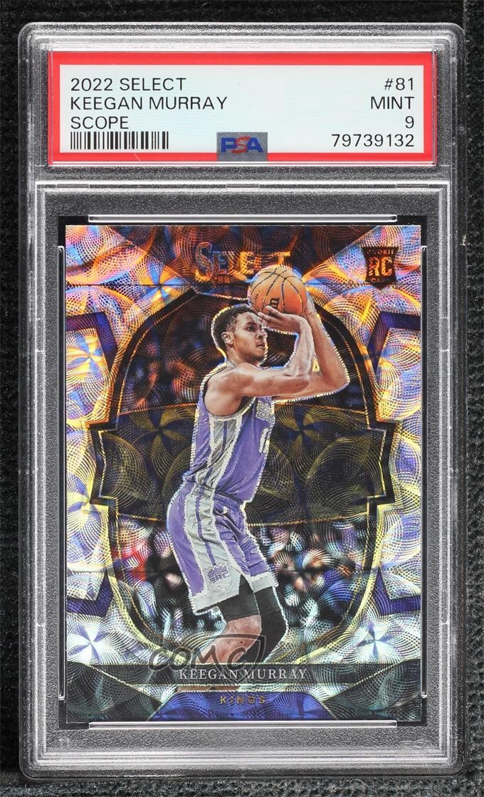 2022-23 Panini Select Concourse Scope Prizm Keegan Murray #81 PSA 9 MINT 2l4