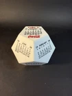 Vintage 1958 Coca Cola Cubed 12 Sided Calendar Paperweight Rattle Plastic