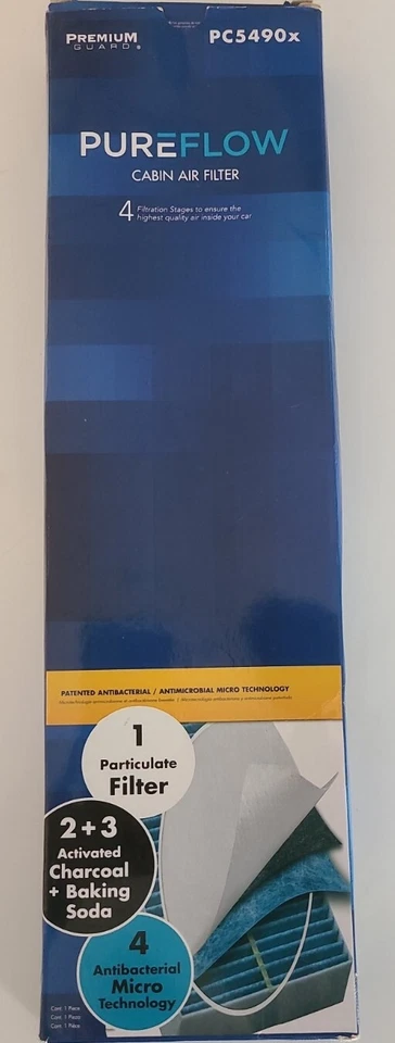 Filtro de aire de cabina Pureflow PC5490X | Se adapta a Chevrolet Equinox 2005-09, Chev 2004... Foto 3 de 3
