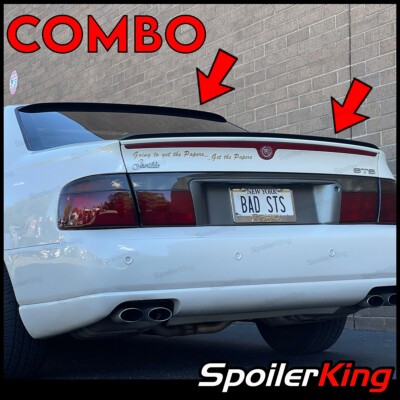 COMBO Rear Roof Wing & Trunk Spoiler (Fits: Cadillac Seville 1998-04) 284R/244L
