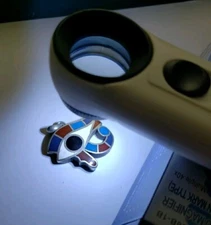 Easily See 925 14K 24K Finess Markings on Jewelry 40X LED Magnifier To Go