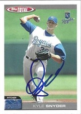 Autograph Signed 2004 Topps Total 271 Kyle Snyder Kansas City Royals Tough Sig