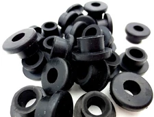 Rubber Flange Bushing Push-In Fits 1/2" Hole, Has 1/4" Thru Hole, Free Shipping!