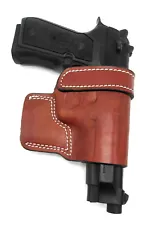 Right Hand Brown Leather Yaqui Speed Draw Belt Holster for BERETTA 92FS 96 M9