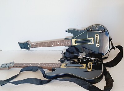Lot Of 2 Guitar Hero Live Xbox 360 Playstation 3 Guitar, Strap - WORKS