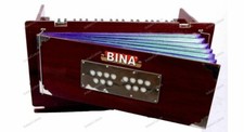 Bina Portable 42 Keys 2 Reed 9 Stopper Multi Bellow 3.5 Octave Harmonium With Ba