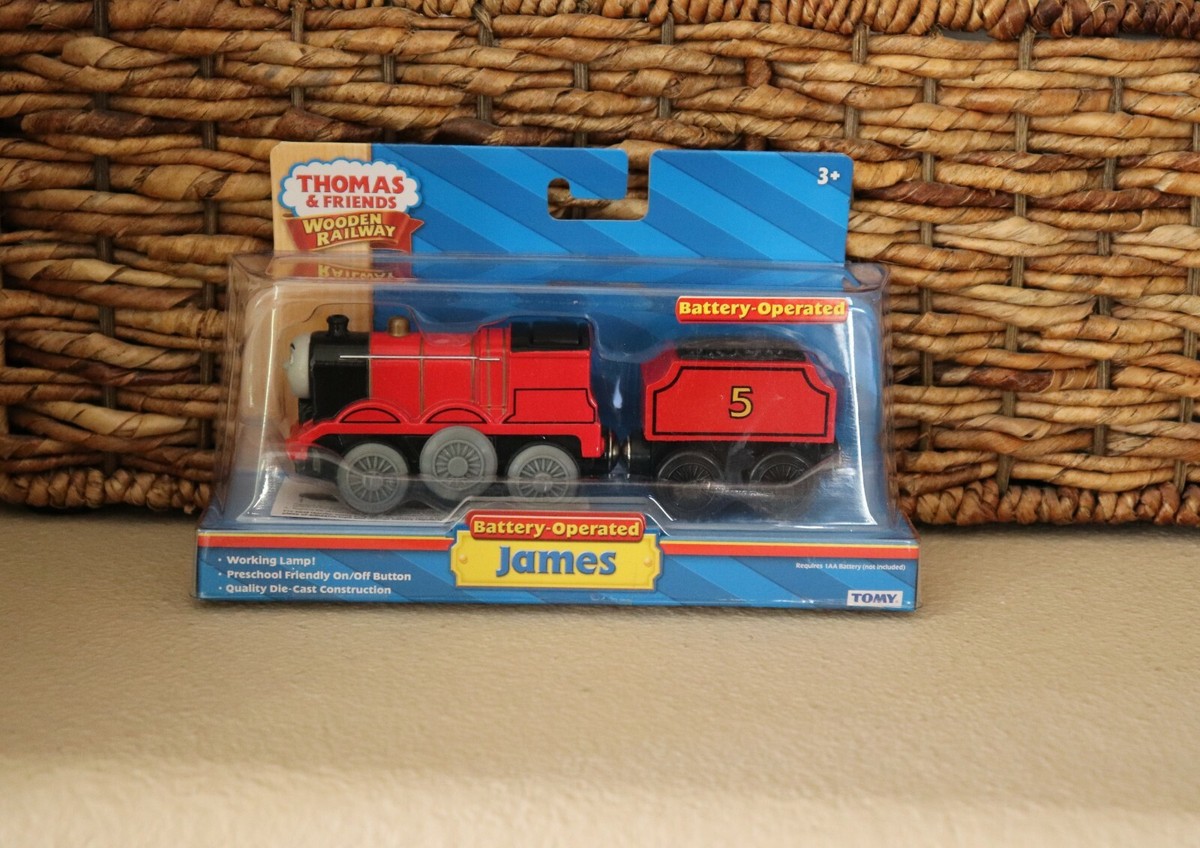 Thomas Friends Wooden Railway Train Tank Engine Battery Powered James