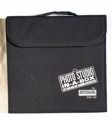 Photo Studio In-A-Box 16'' Box Folds Flat 2 FT 120V Adjustable Lamps