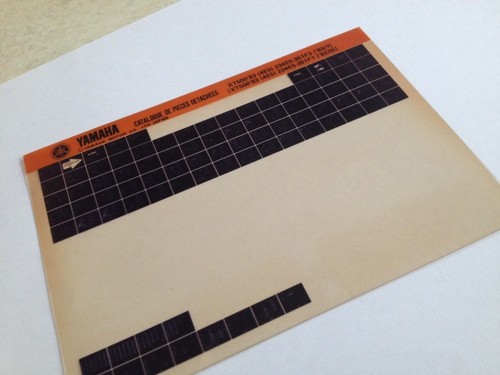 Yamaha XT500 XT 500 XT500 1983 Micro Enchufe Piezas List Catálogo Microficha - Imagen 2 de 2