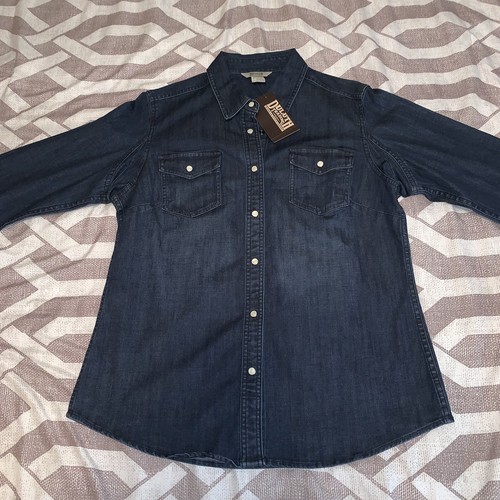 Duluth Trading Womens Sz M Pearl Snap 
