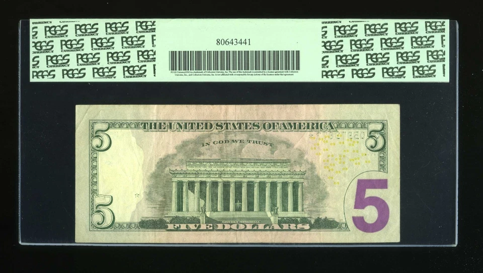 DBR 2009 $5 FRN Boston STAR Fr. 1995-A* PCGS 30 PPQ Serial JA05979872* - Image 2 of 2