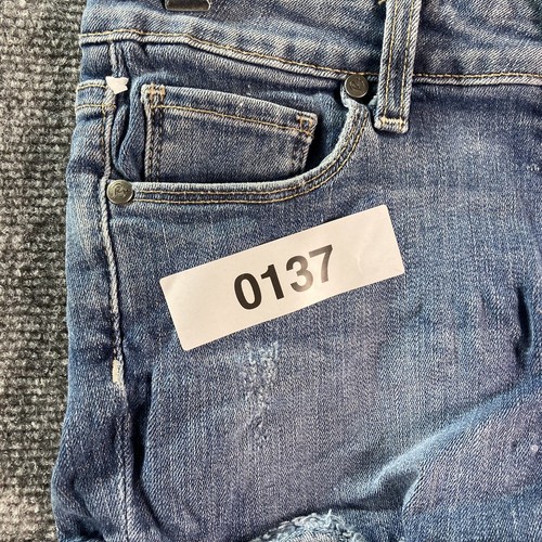 Paige Denim Jeansshorts Damen Größe 26 Distressed blau Blumen 0137 - Bild 2 von 10