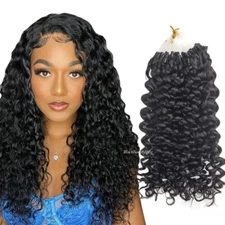 Curly Micro Loop Human Hair extension Brazilian Remy Microlink Hair 100 Strands