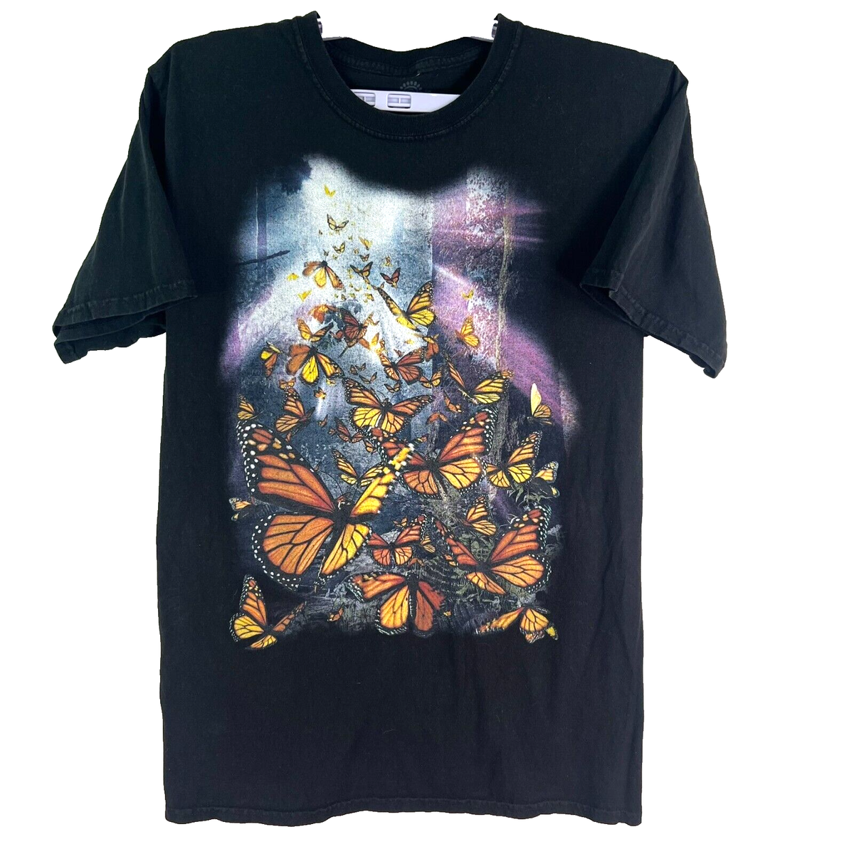 The Mountain Butterflies T Shirt Adult Size M Black Short Sleeve