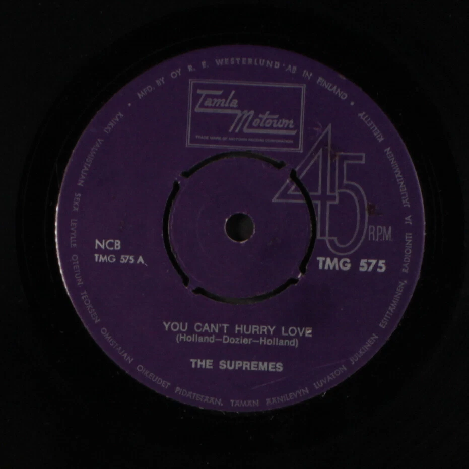 SUPREMES: you can't hurry love / put yourself in my place TAMLA MOTOWN 7