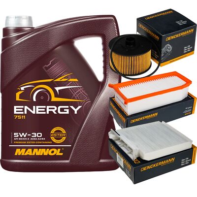 DENCKERMANN Inspektionspaket MANNOL Energy 5W-30 5L für Dacia Duster