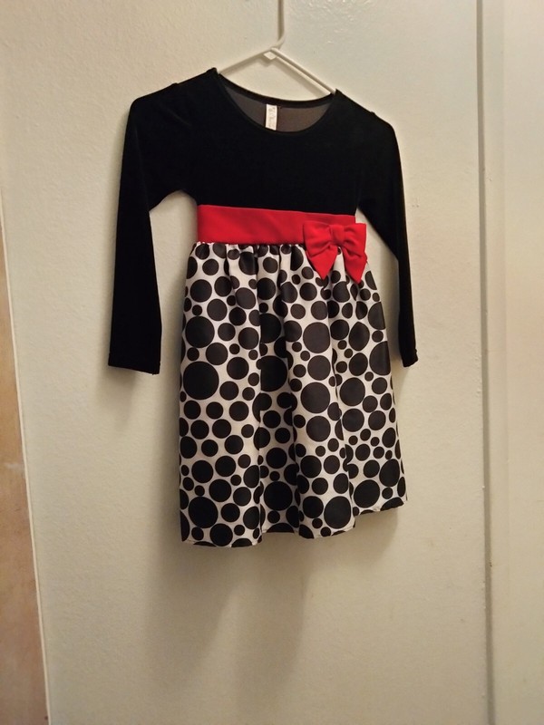 Black Red And White Polka Dot Dress Kids
