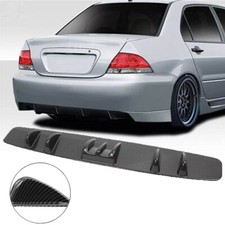 Carbon Look Lower Rear Bumper Lip Diffuser 7fin Wing For Mitsubishi Lancer Evo X