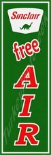Sinclair Free Air 8" x 24" Metal Sign