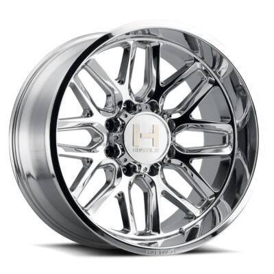 22 inch 22x10 Hostile Vulcan Armor Plated Chrome wheels rims 8x180 -25 ...