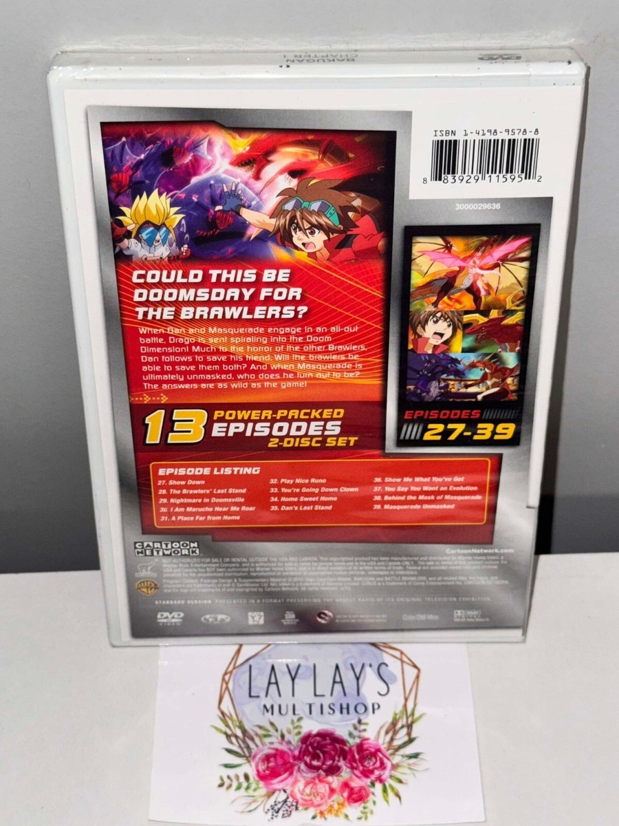 Bakugan: Battle Brawlers: Chapter 1 (DVD, 2008) 2 disc set BRAND