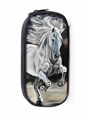 HORSE & WESTERN GIFTS OFFICE SCHOOL ART HOME EQUESTRIAN HORSE PENCIL CASE n