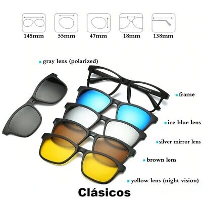 Quizás Injerto traje Lentes Magnéticas Gafas de Sol Intercambiables 5 en 1 Monturas de Lente con Imán | eBay Quizás Injerto traje Lentes Magnéticas Gafas de Sol Intercambiables 5 en 1 Monturas de Lente con Imán | eBay