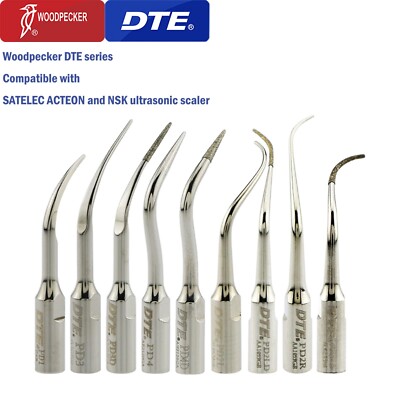Woodpecker DTE Dental Ultrasonic Piezo Scaler Tips Fit DTE SATELEC NSK Handpiece