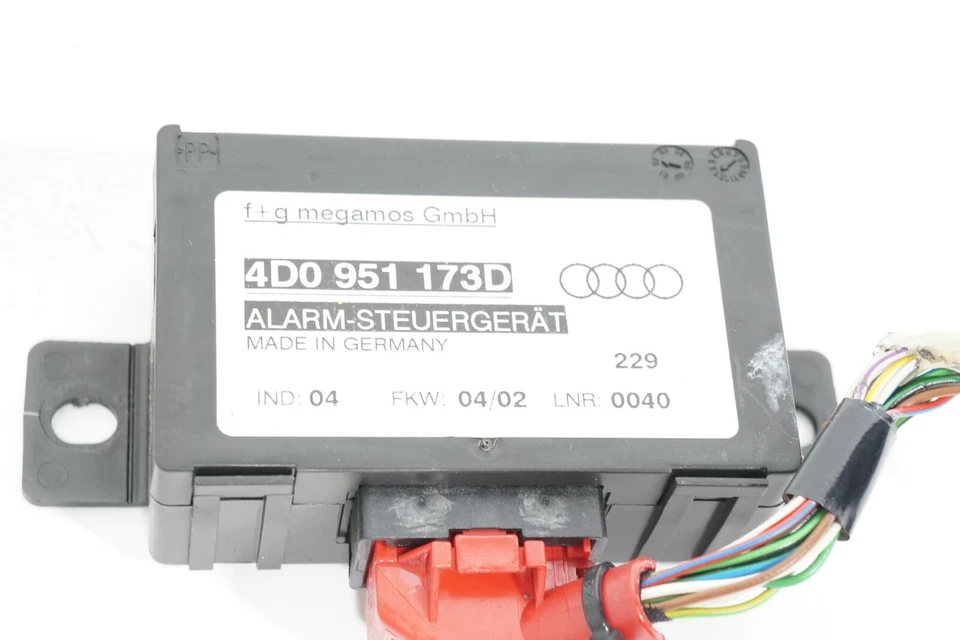 01 02 03 04 05 AUDI ALLROAD MÓDULO DE CONTROL DE ALARMA 4D0951173D OEM Foto 2 de 4