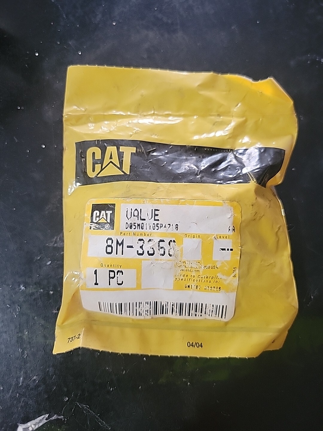 Caterpillar (CAT) Part # 8M3368 - VALVE-CHECK 7D6936 | eBay