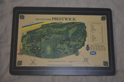 Vintage ‘84 Old Tom Morris 1851 Links PRESTWICK Golf Course Map ...