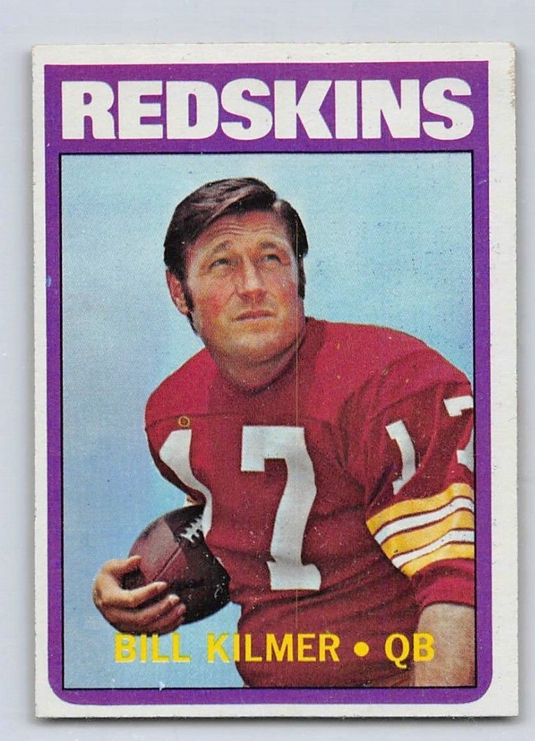 1972 BILL KILMER Topps Football Card 18 WASHINGTON REDSKINS eBay