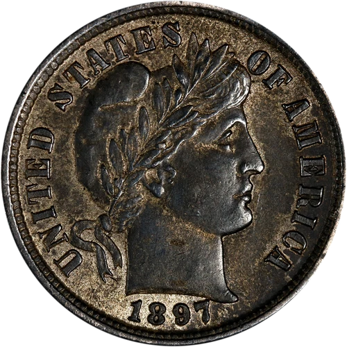 1897-P Barber Dime - Dark But Cool Great Deals From The Executive Coin Company