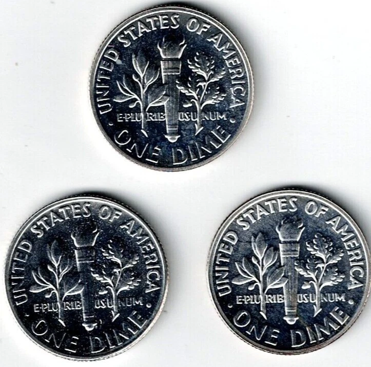 1956+1957+1958 Three Proof Silver Roosevelt Dimes! - Image 2 of 2