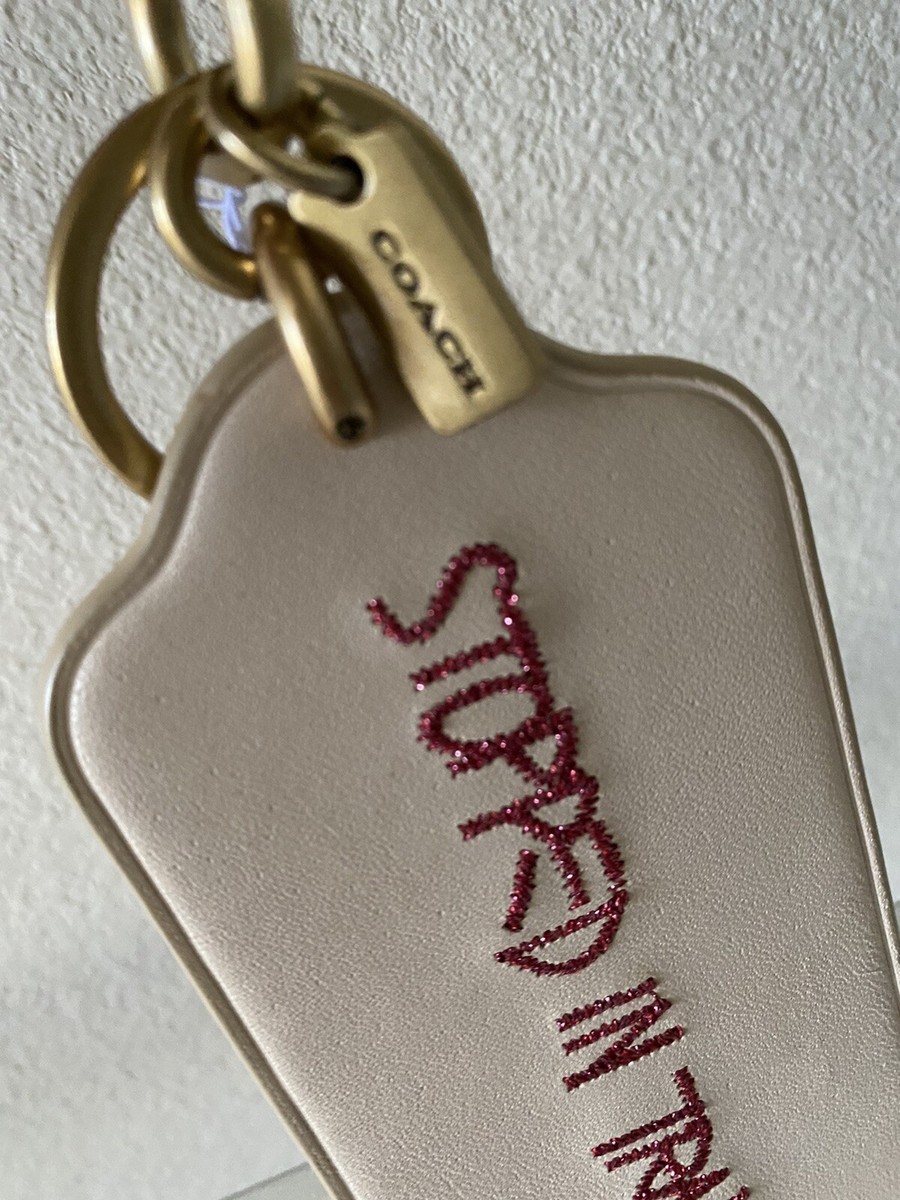 NWT COACH X JEAN-MICHEL BASQUIAT IVORY BAG CHARM KEY RING 6998 | eBay