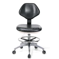 US Dental Doctor Assistant Stool Adjustable Height Mobile Backrest seat Chair