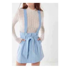 Urban Outfitters Light Corduroy Blue Overall Skirt Dress Size S