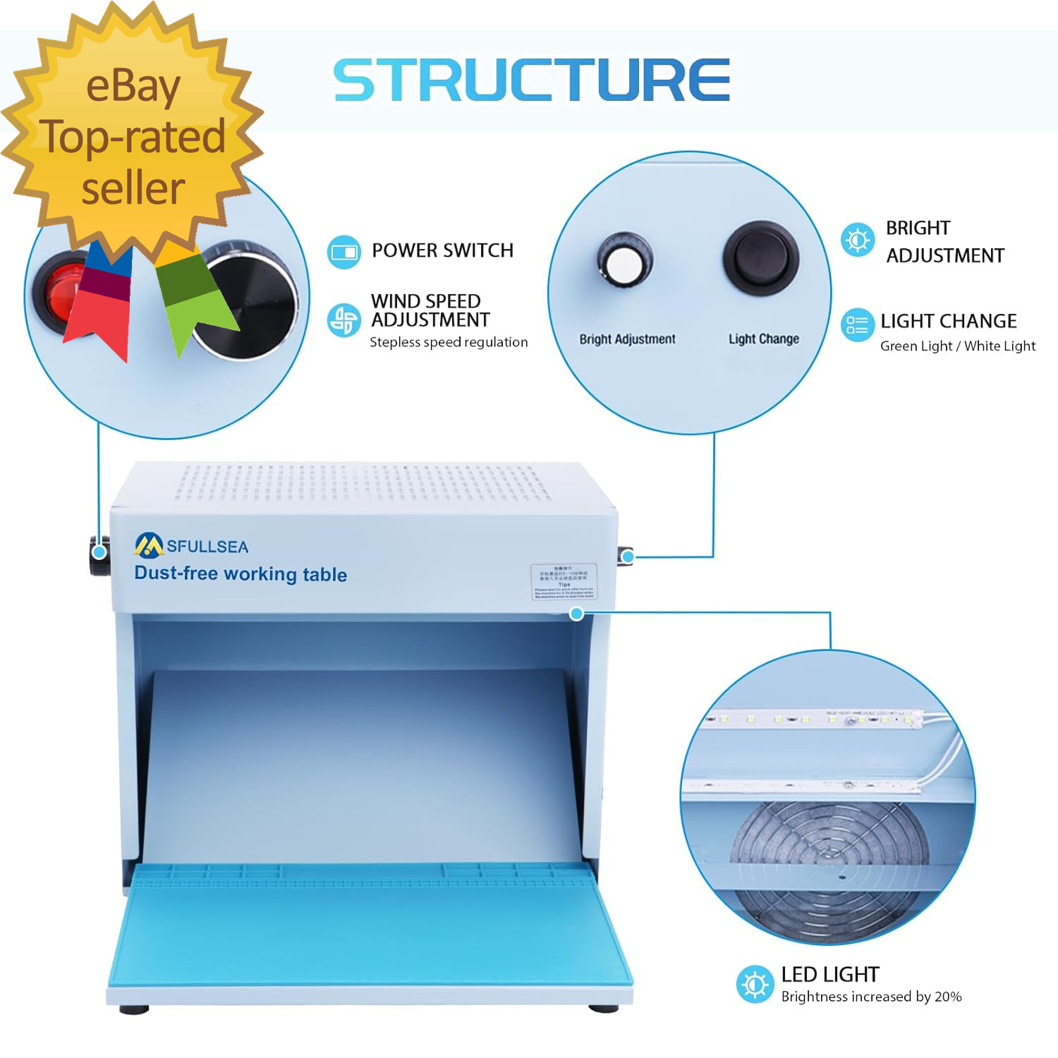 Laminar Flow Hood Mycology Vertical Laminar Flow Clean Bench Workstation for Pho