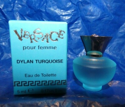 NEW VERSACE Dylan Turquoise Eau De Toilette EDT Splash 0.17 oz Mini NIB