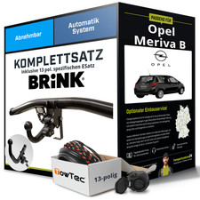 Anhängerkupplung BRINK abnehmbar für OPEL Meriva B +E-Satz NEU