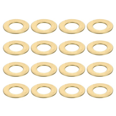 #ad 100Pcs Brass Flat Washer M6x12x0.5mm Brass Washer Assortment for Screws Bolts AU $16.77