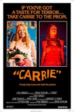 CARRIE (1976) - one sheet  27"x41" restored classic horror movie poster - RARE!