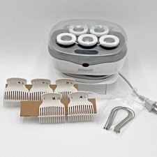 Conair Instant Heat Hairsetter Travel Hot Rollers 5 Flocked 1.5" Curlers TS7X