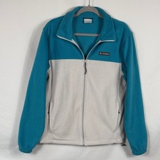 Columbia Teal & Light Gray Fleece Jacket. Wom...